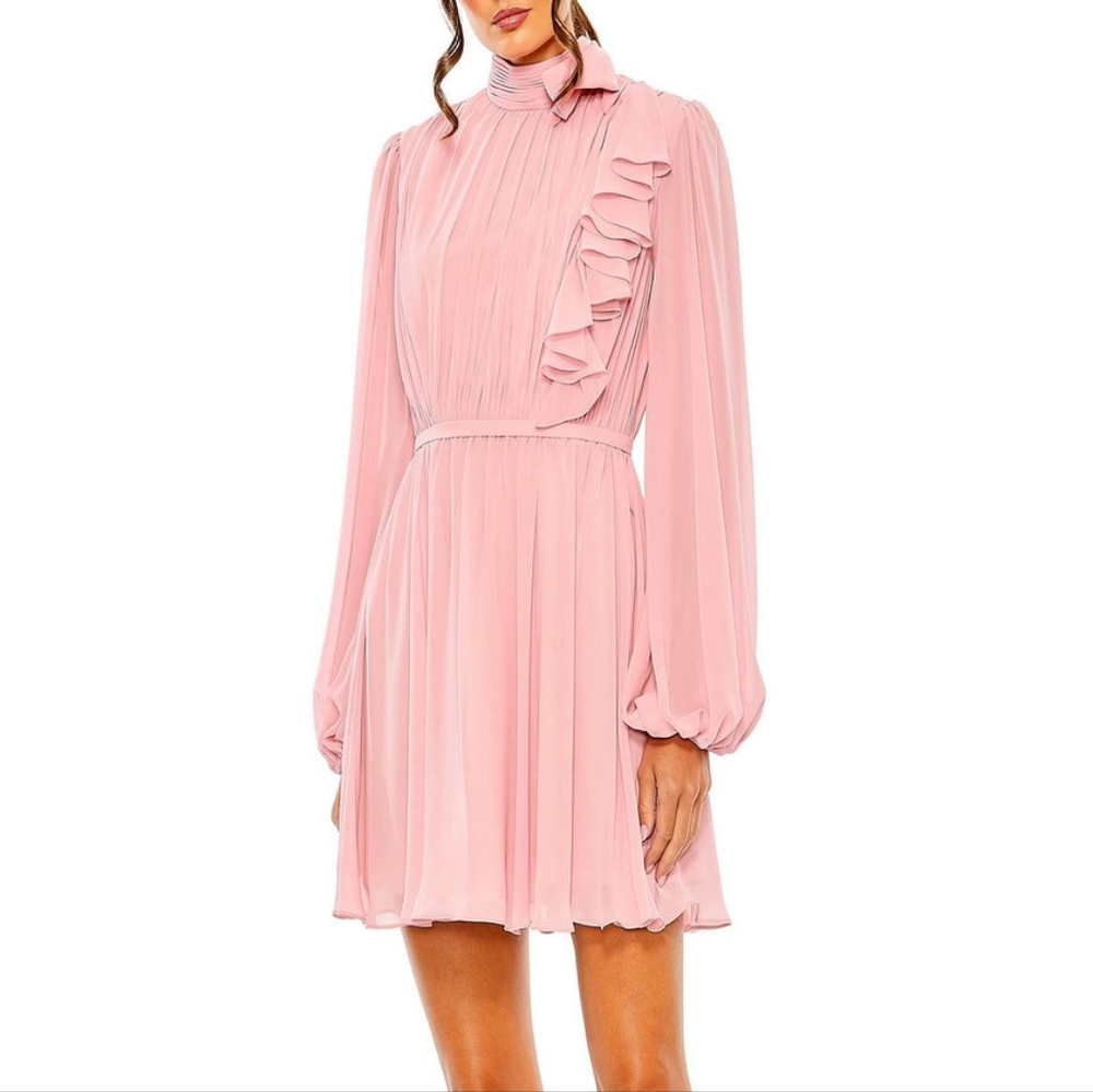 NWT MAC DUGGAL | $348 High Neck Formal Mini Dress